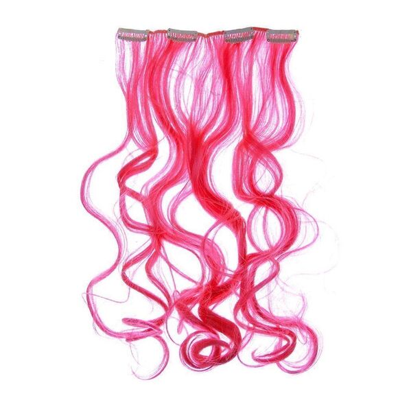 COPY - COPY - Sarla Full Head Party Highlights Clip on in Hair Extensions Pink … main image 7